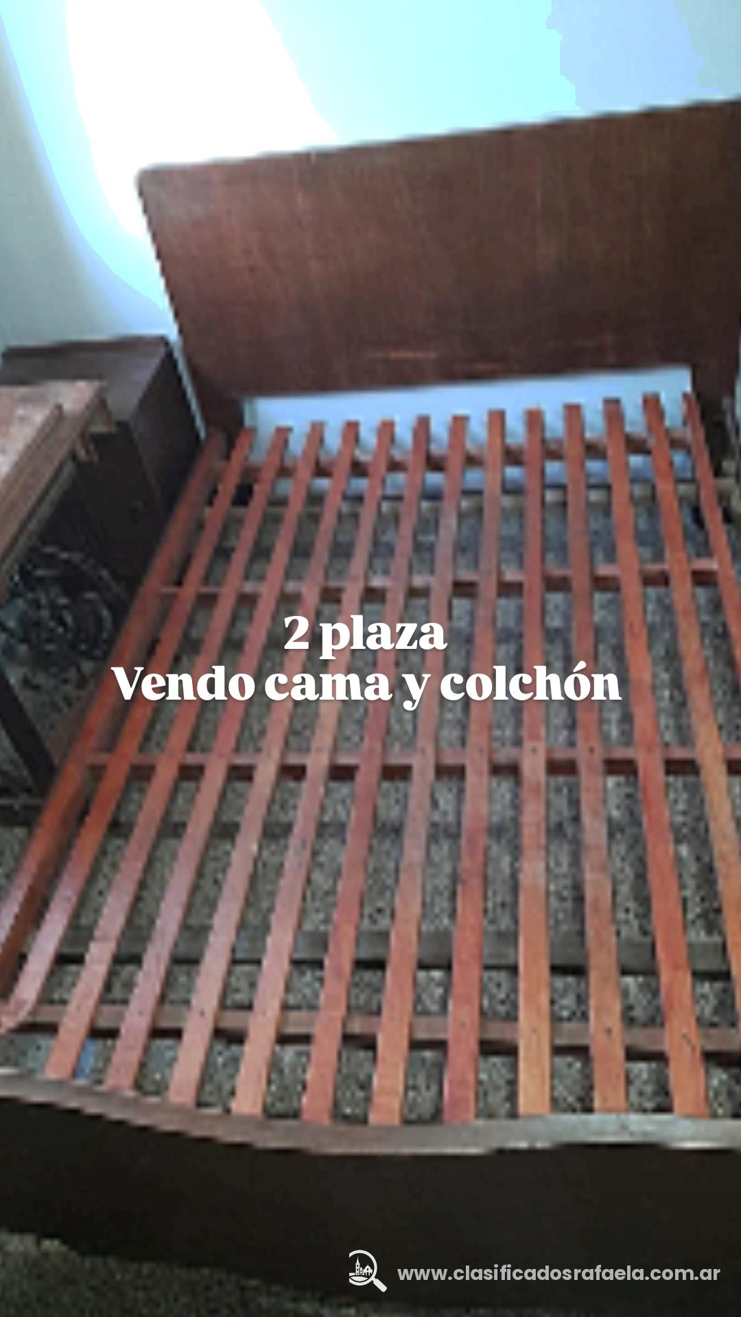 Foto 2 de Cama y colchón de 2 plaza